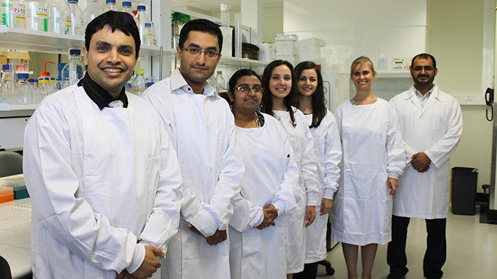 the biotechnology lab team