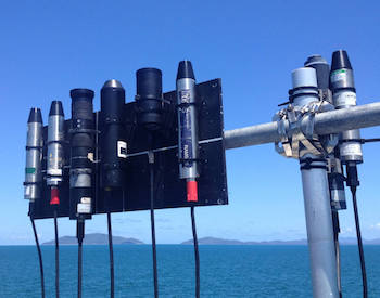 Radiometers measuring downward sun irradiance