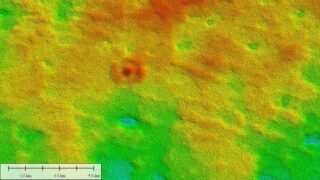 A bullseye stands out on 3D satellite data of the Nullarbor Plain